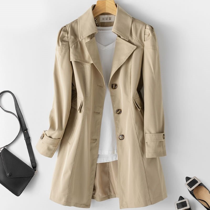 Women’s Trench Coat | Elegant Transitional Business Jacket | Clara