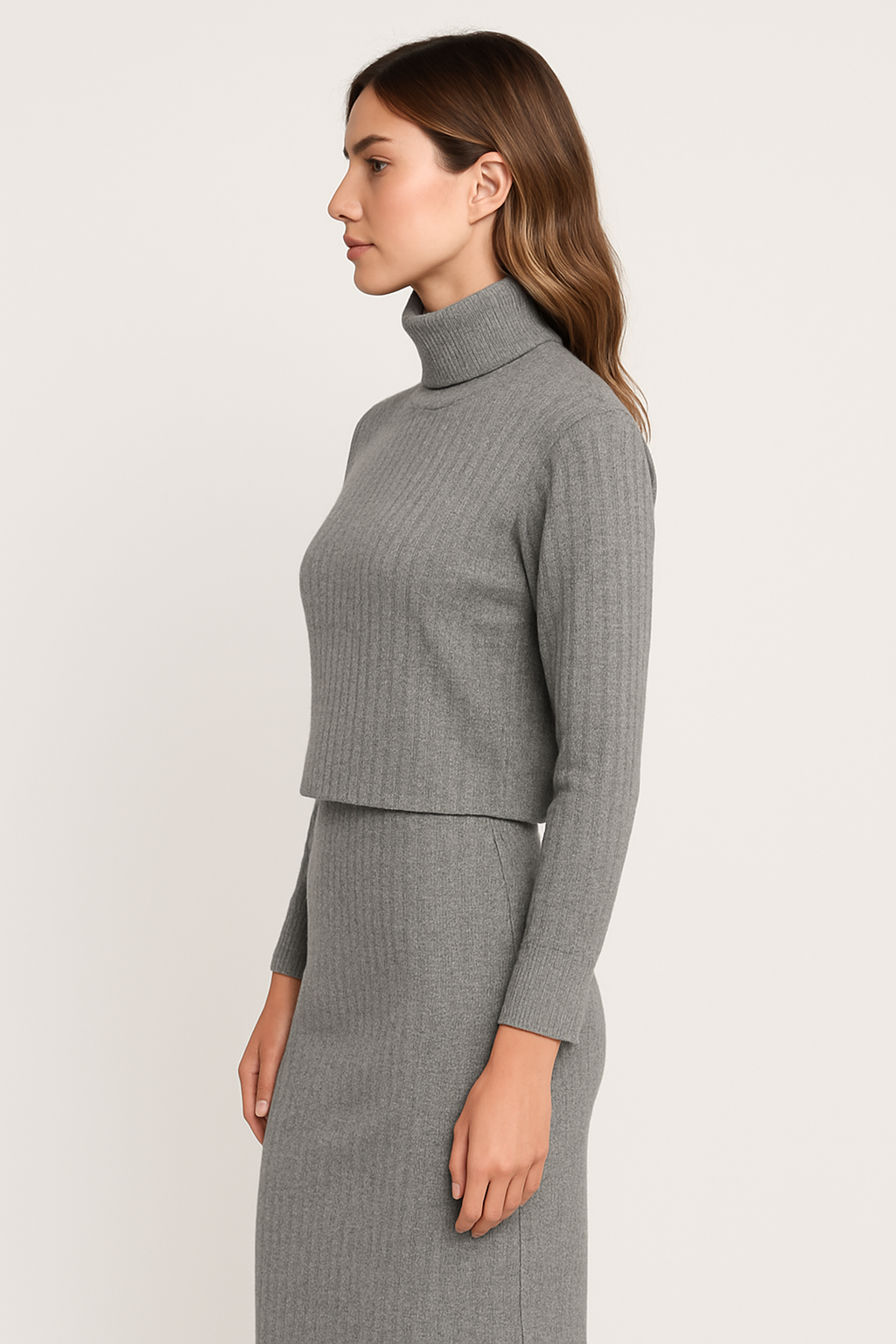 Women’s Knit Turtleneck Sweater & Dress Set