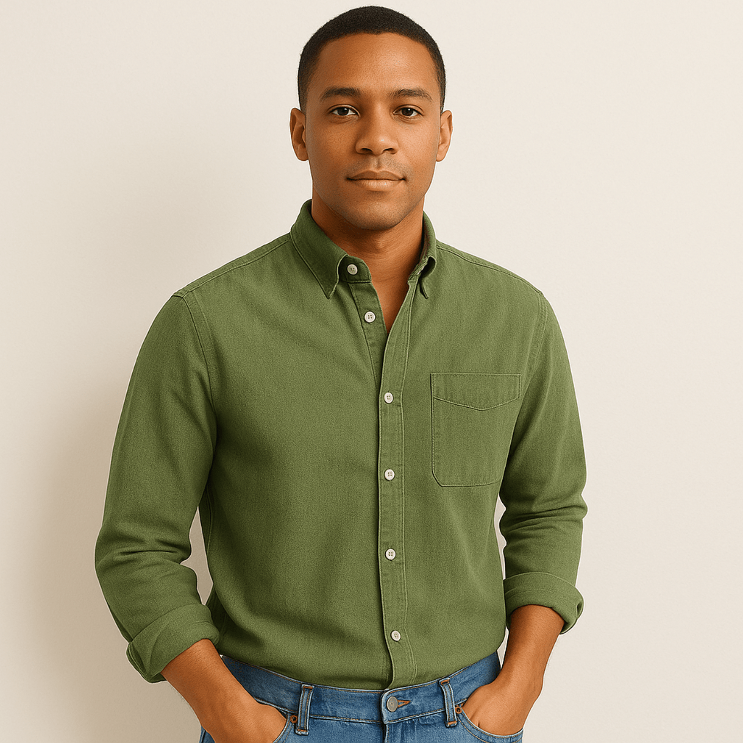 Men’s Long Sleeve Shirt | Classic Fit & Versatile Smart Casual Style | Adrian