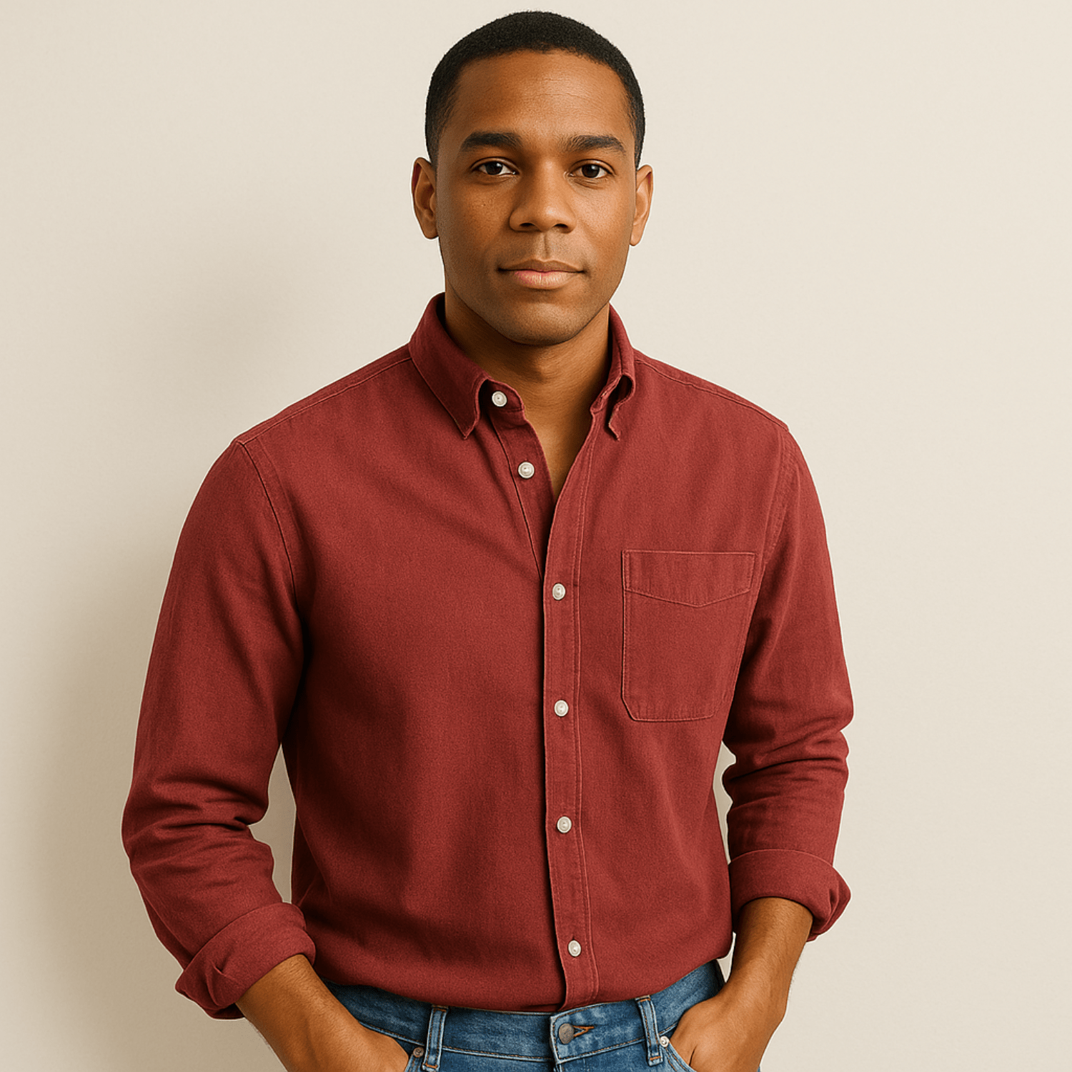 Men’s Long Sleeve Shirt | Classic Fit & Versatile Smart Casual Style | Adrian