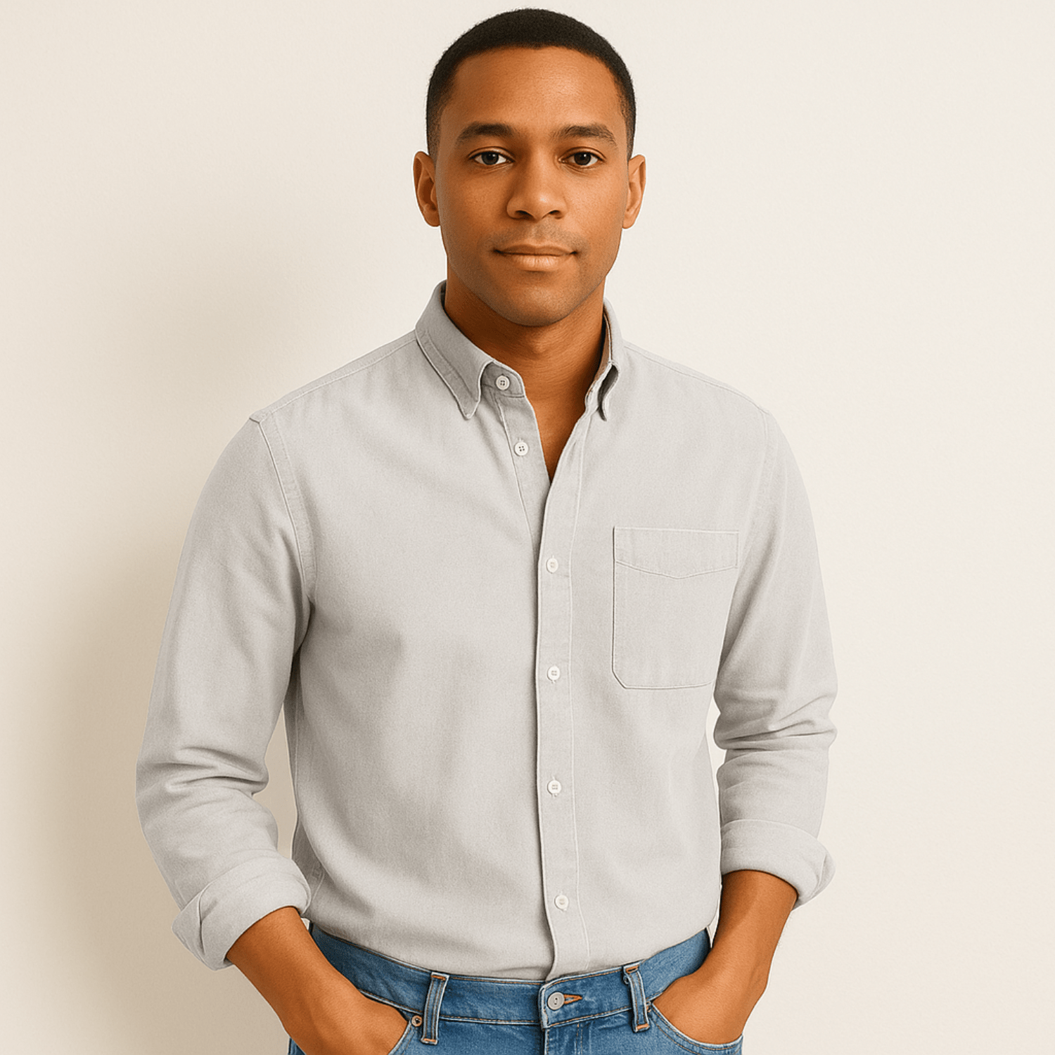 Men’s Long Sleeve Shirt | Classic Fit & Versatile Smart Casual Style | Adrian