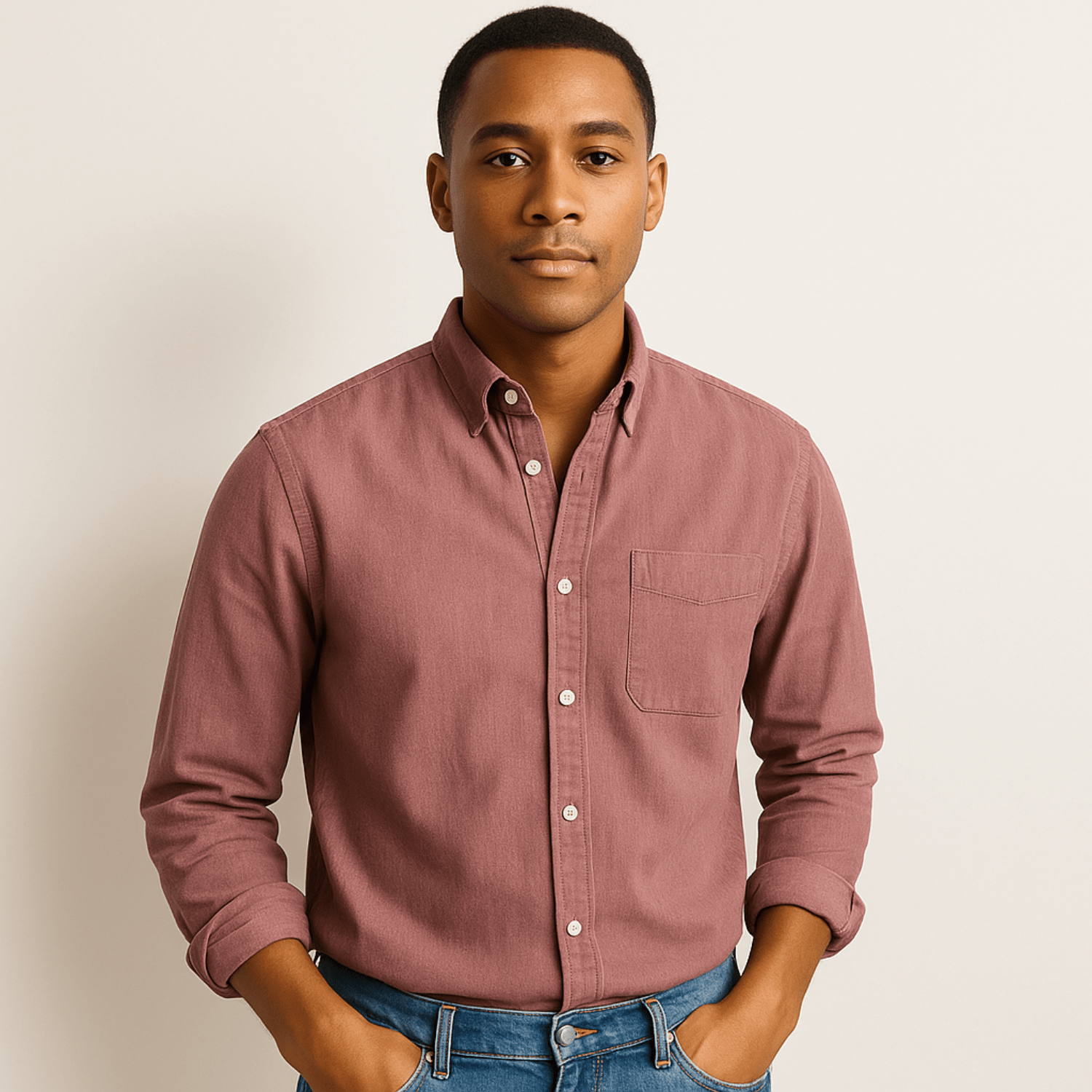 Men’s Long Sleeve Shirt | Classic Fit & Versatile Smart Casual Style | Adrian