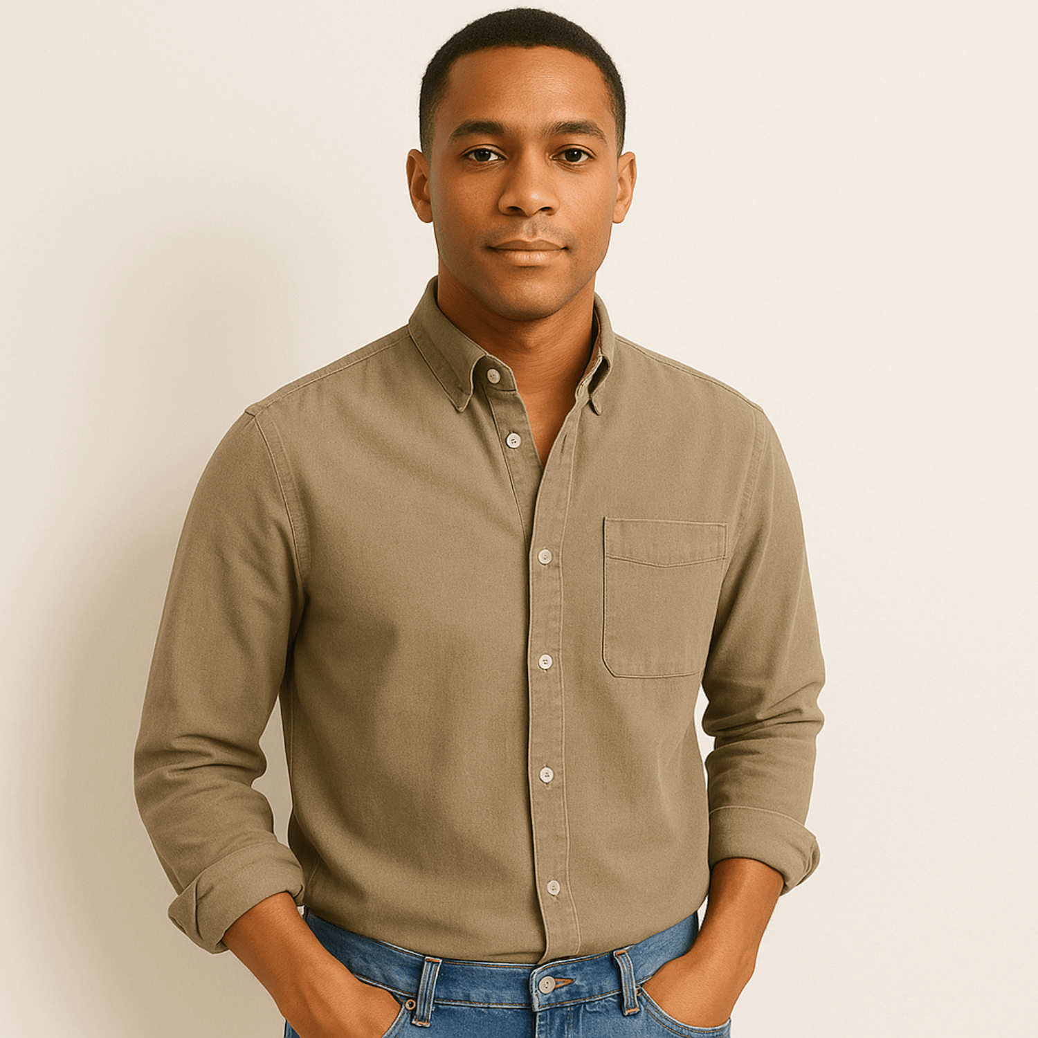Men’s Long Sleeve Shirt | Classic Fit & Versatile Smart Casual Style | Adrian