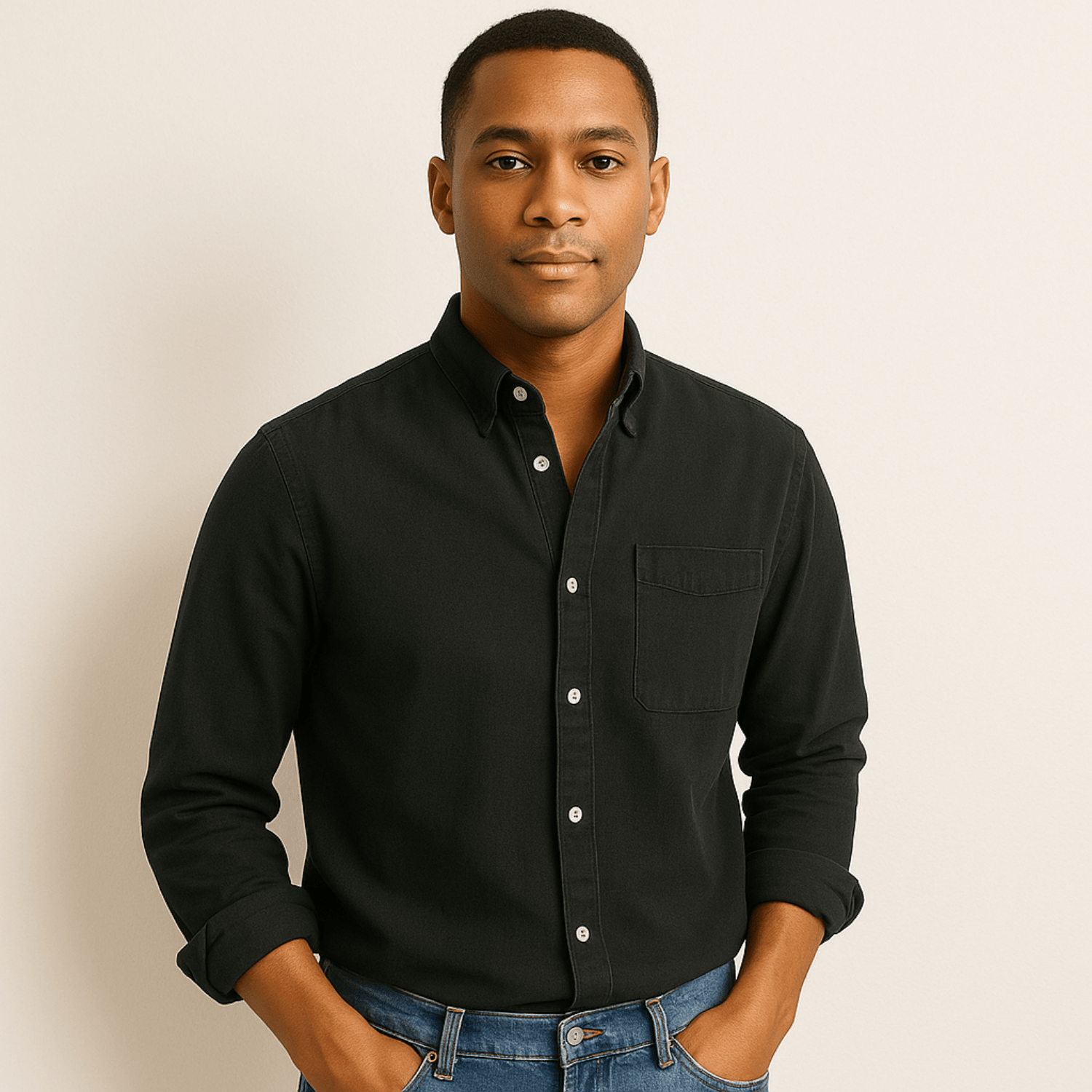 Men’s Long Sleeve Shirt | Classic Fit & Versatile Smart Casual Style | Adrian