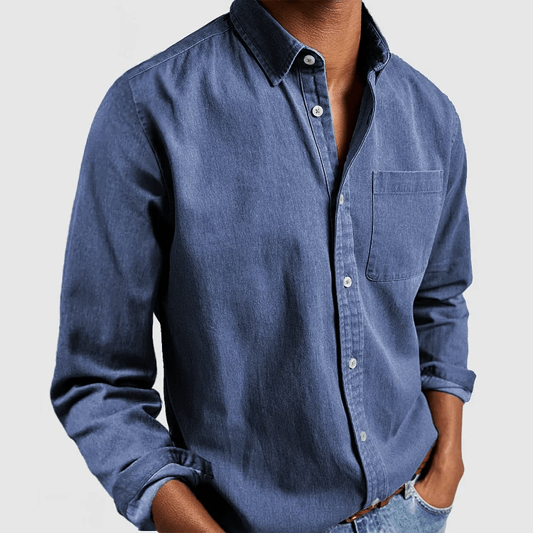 Men’s Long Sleeve Shirt | Classic Fit & Versatile Smart Casual Style | Adrian