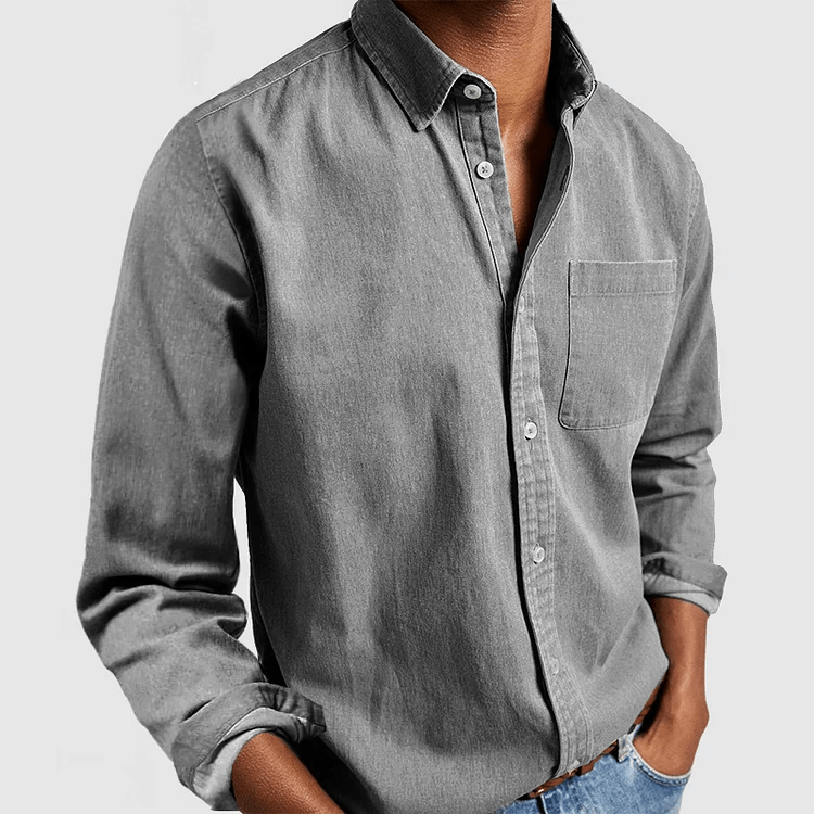 Men’s Long Sleeve Shirt | Classic Fit & Versatile Smart Casual Style | Adrian