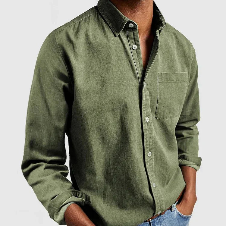 Men’s Long Sleeve Shirt | Classic Fit & Versatile Smart Casual Style | Adrian