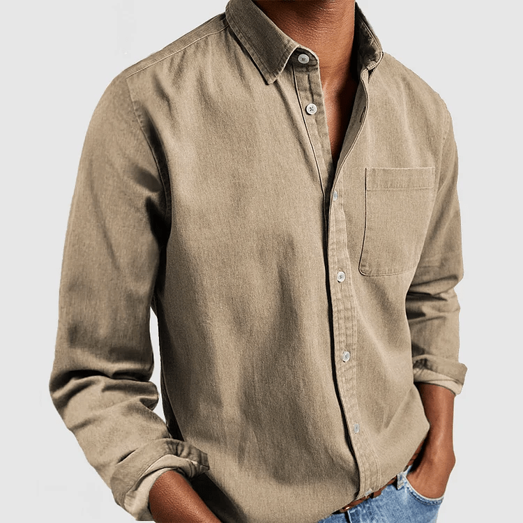 Men’s Long Sleeve Shirt | Classic Fit & Versatile Smart Casual Style | Adrian