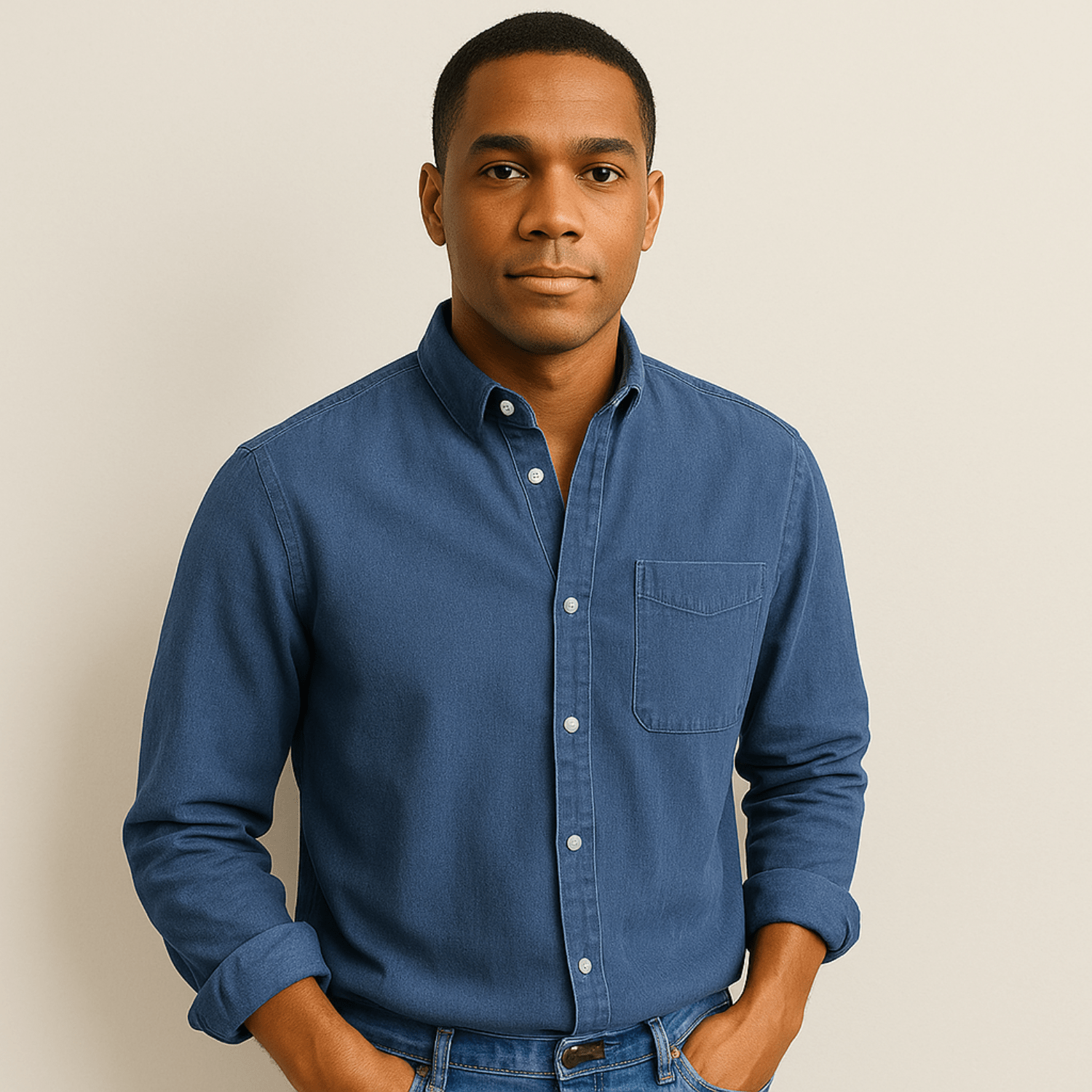 Men’s Long Sleeve Shirt | Classic Fit & Versatile Smart Casual Style | Adrian