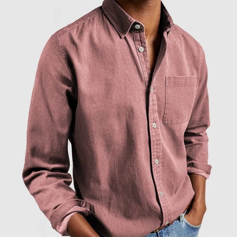 Men’s Long Sleeve Shirt | Classic Fit & Versatile Smart Casual Style | Adrian