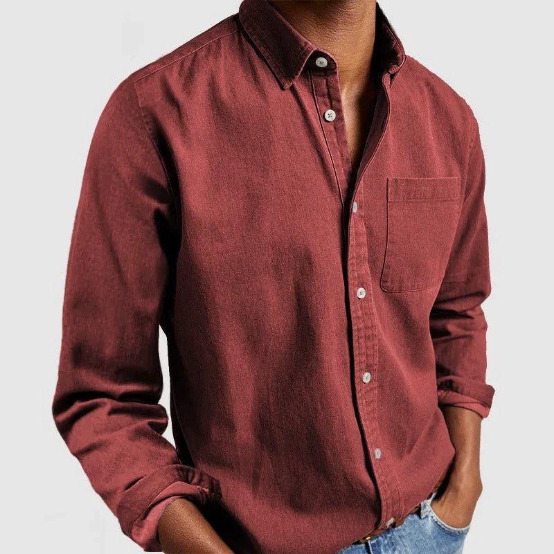 Men’s Long Sleeve Shirt | Classic Fit & Versatile Smart Casual Style | Adrian