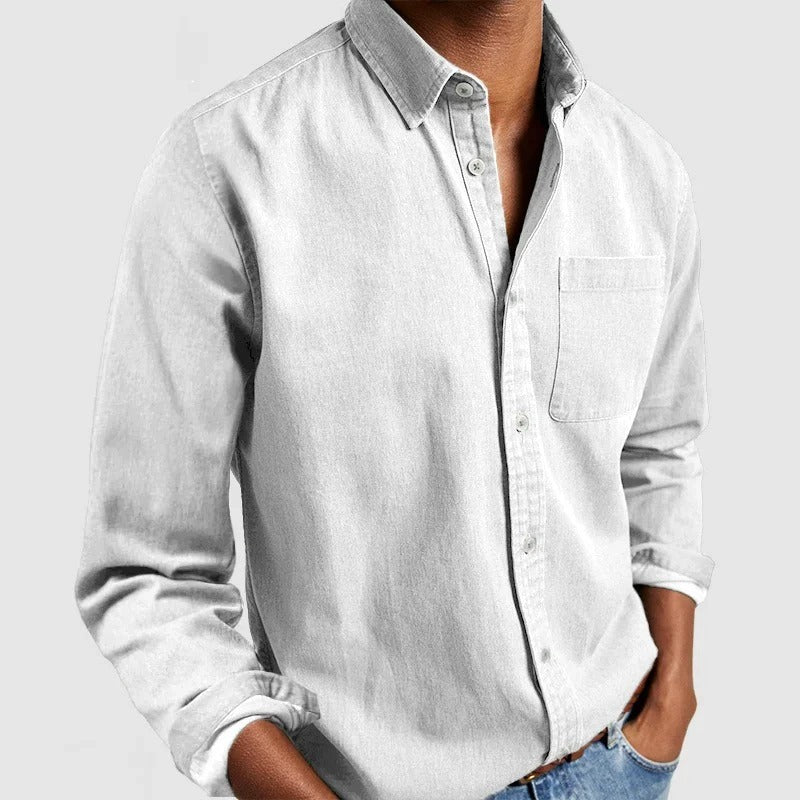 Men’s Long Sleeve Shirt | Classic Fit & Versatile Smart Casual Style | Adrian