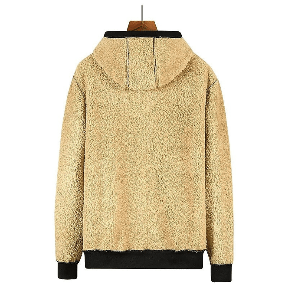 Men’s Lined Winter Hoodie | Warm Fleece Zip Jacket for Cold Weather | Jonas