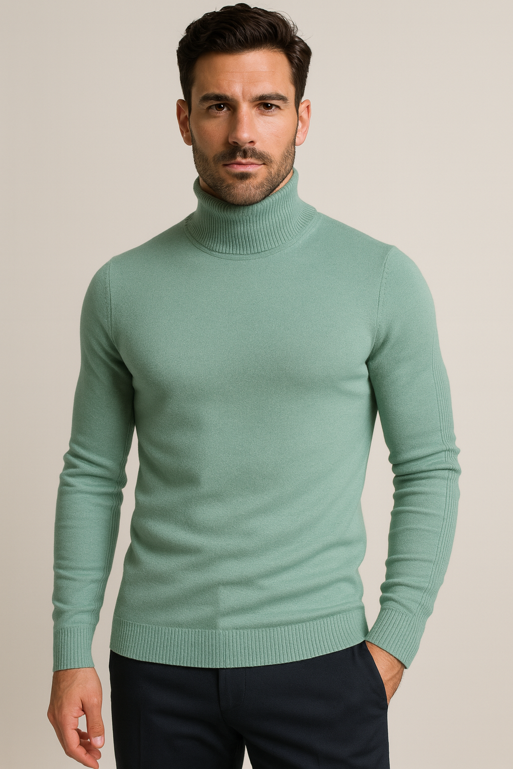 Men’s Turtleneck Sweater | Timeless Lightweight Knit for Everyday Wear | Elias