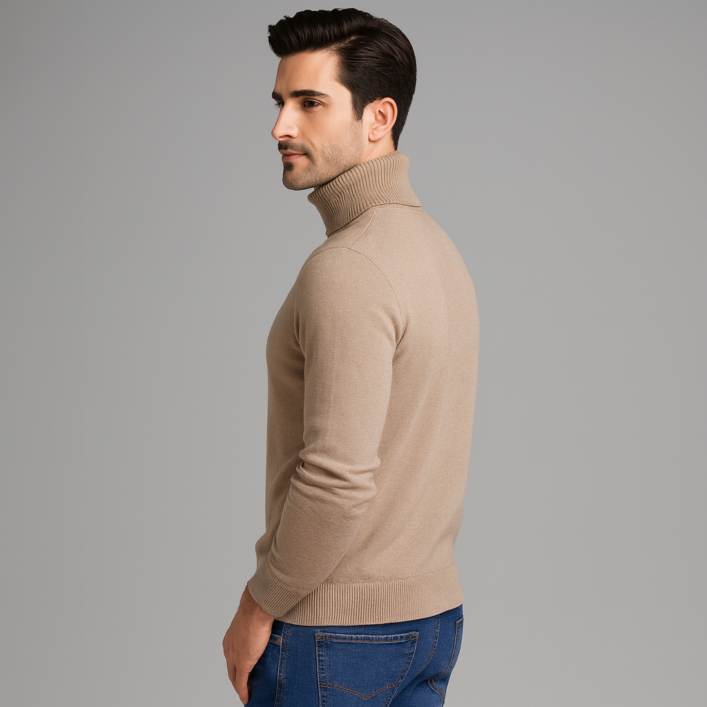Men’s Classic Turtleneck Sweater – Soft Knit Warmth