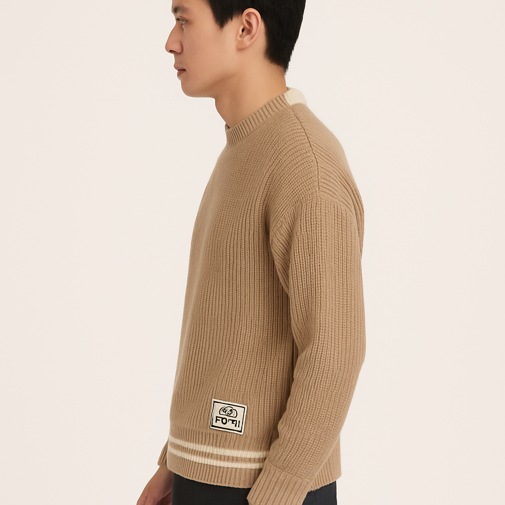 Men’s Relaxed Knit Crewneck Sweater | Soft Warm Feel