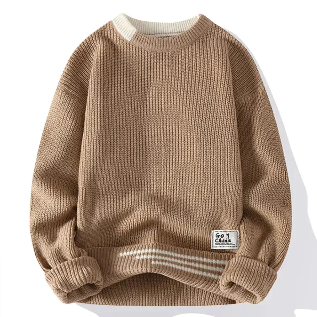 Men’s Relaxed Knit Crewneck Sweater | Soft Warm Feel