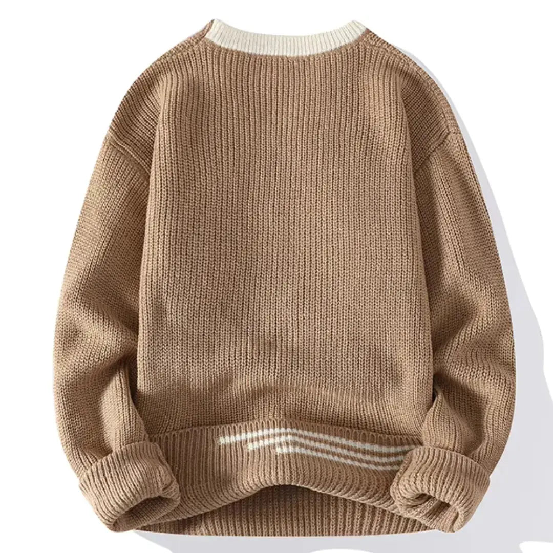 Men’s Relaxed Knit Crewneck Sweater | Soft Warm Feel