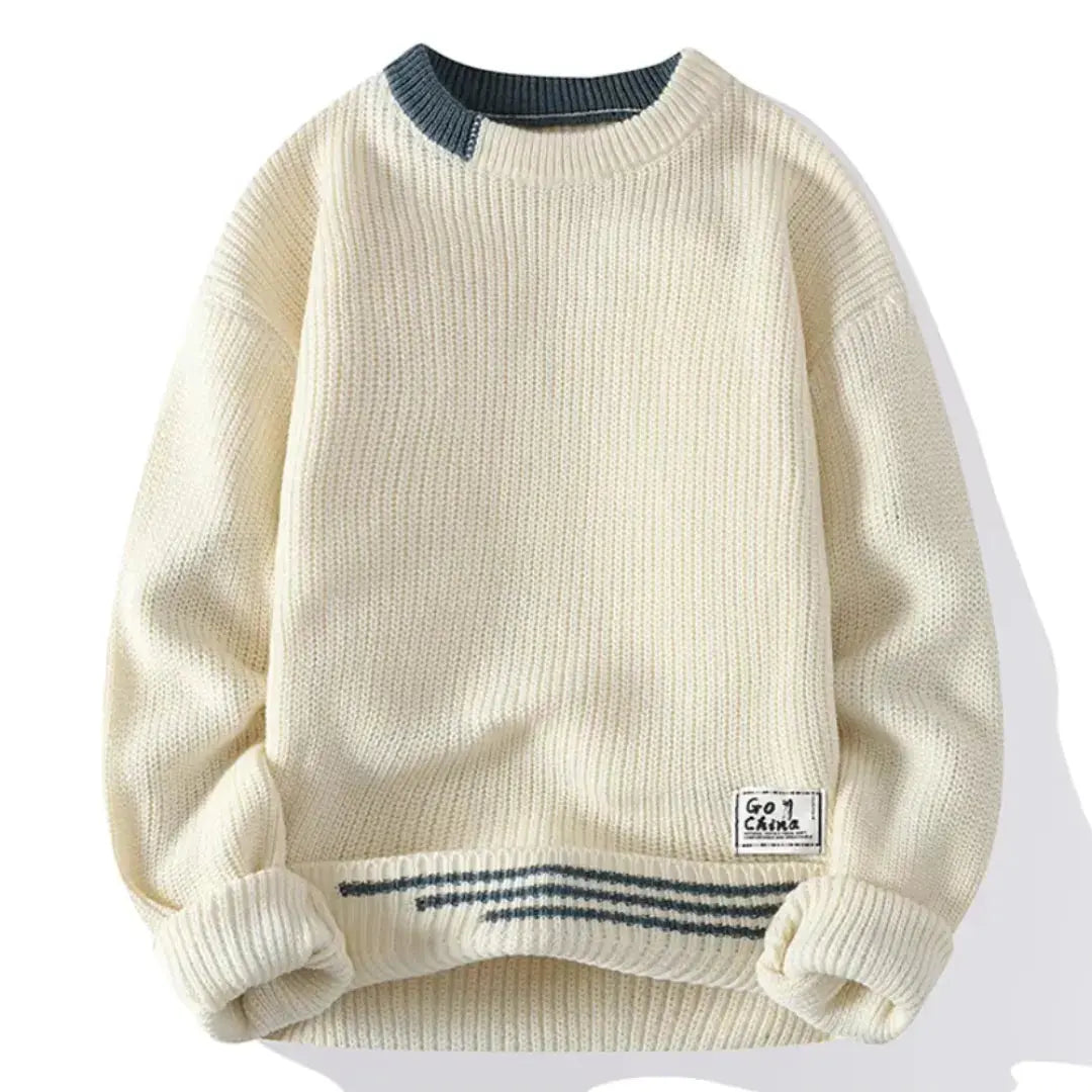 Men’s Relaxed Knit Crewneck Sweater | Soft Warm Feel