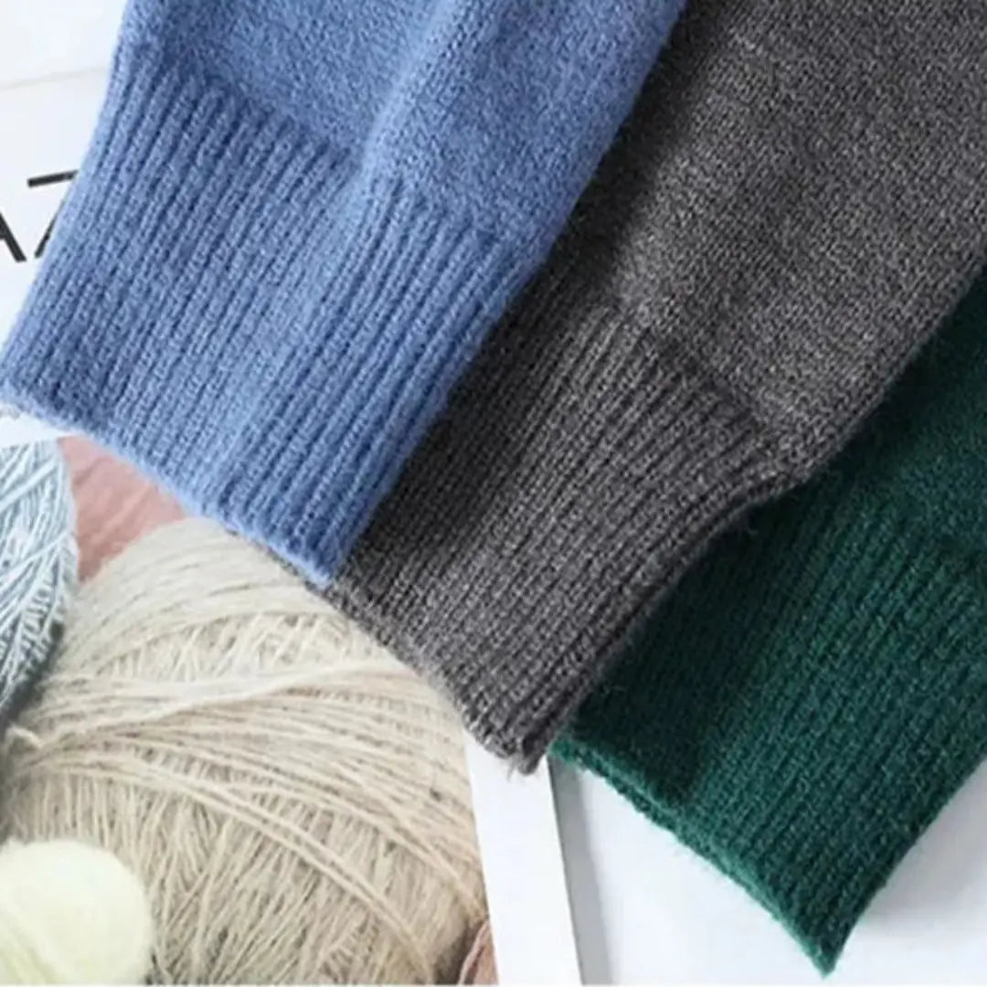 Men’s Patchwork Knit Sweater | Warm Loose Fit