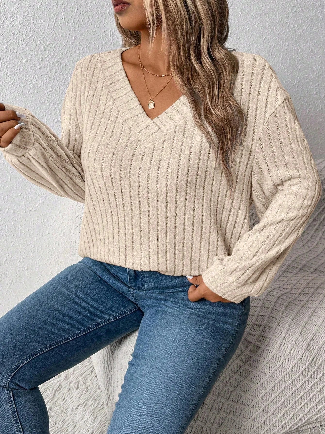 Women’s Ribbed Knit Sweater | Soft & Casual Comfort